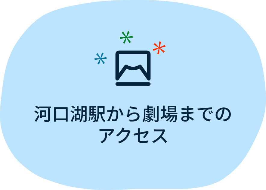 河口湖駅から劇場までのアクセス